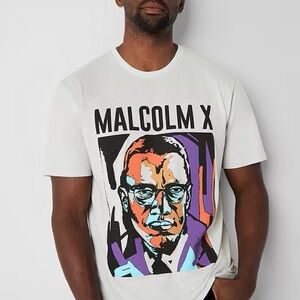 Malcolm X Men’s Graphic T-Shirt SZ L